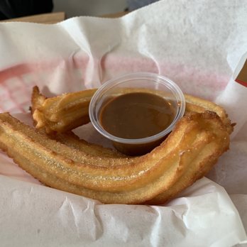 Chalos - Churros ($3.95) with dulce de leche sauce (+$1.00) - Coffee & Tea Near Me - San Francisco, California Chalos - Churros ($3.95) with dulce de leche sauce (+$1.00) - Coffee & Tea Near Me - San Francisco, California