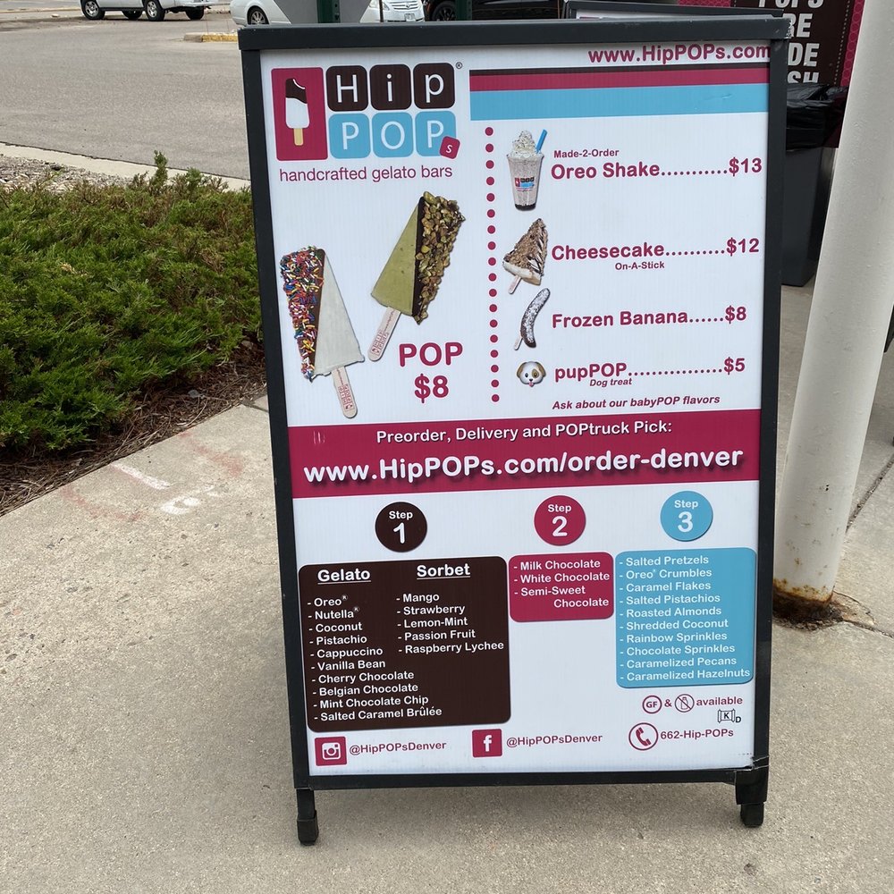 HipPOPs - Menu - Ice Cream & Frozen Yogurt Near Me - Sheridan, Colorado HipPOPs - Menu - Ice Cream & Frozen Yogurt Near Me - Sheridan, Colorado