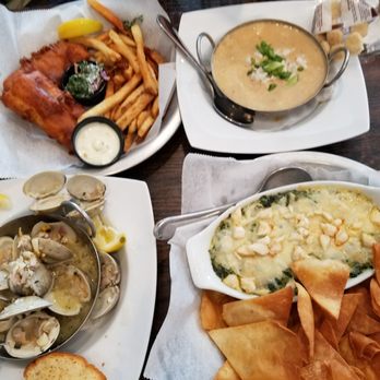 CJ Finz - Spinach and artichoke crab dip, she-crab soup, fish&chips - Seafood Near Me - Manassas, Virginia CJ Finz - Spinach and artichoke crab dip, she-crab soup, fish&chips - Seafood Near Me - Manassas, Virginia