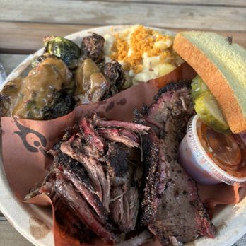 Slow Fire BBQ - Recent visit for lamb special (and, of course, the brisket). You get to see the fried brussel sprouts and mac & cheese here, too! - Food Trucks Near Me - Savannah, Georgia Slow Fire BBQ - Recent visit for lamb special (and, of course, the brisket). You get to see the fried brussel sprouts and mac & cheese here, too! - Food Trucks Near Me - Savannah, Georgia