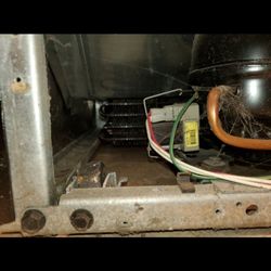 ALKA Appliances - Behind the refrigerator we took off the cardboard and it was filthy