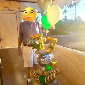 D'lux Decor & Creations - Mysterious Jedi with wacky, yet elegant balloon creation. For Dad's 77th. Look how happy he is!! - Flowers & Gifts Near Me - Surprise, Arizona D'lux Decor & Creations - Mysterious Jedi with wacky, yet elegant balloon creation. For Dad's 77th. Look how happy he is!! - Flowers & Gifts Near Me - Surprise, Arizona
