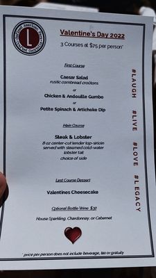 Menu photo 5 Legacy Kitchen's Steak + Chop Gretna, LA Menu photo 5 Legacy Kitchen's Steak + Chop Gretna, LA