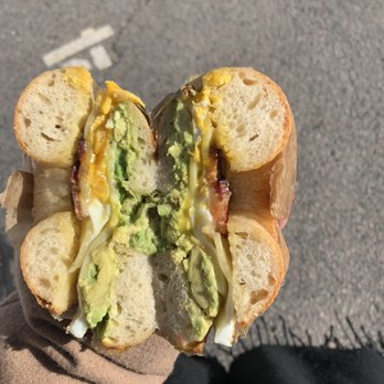Bagelsaurus - Avocado, eggs, cheese, Bacon, mayo! - Bagels Near Me - Cambridge, Massachusetts
