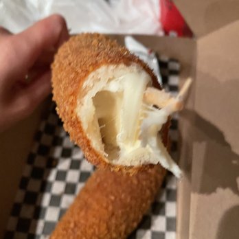 Chung Chun Rice Hotdog - Inside of mozzarella dog - Hot Dogs Near Me - Toronto, Ontario
