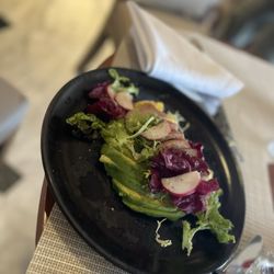 El Cafe Mexicano - Tropical tuna salad with grilled pineapple (usually comes raw but I asked for seared tuna which was sliced and tasted amazing)
