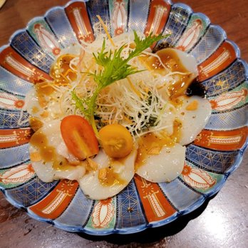 Yakitori Hachibei - Hokkaido Scallop Carpaccio w/ Spicy Ponzu - Japanese Near Me - Honolulu, Hawaii Yakitori Hachibei - Hokkaido Scallop Carpaccio w/ Spicy Ponzu - Japanese Near Me - Honolulu, Hawaii
