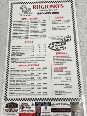 Menu photo 2 Rugiono's Fremont, IN Menu photo 2 Rugiono's Fremont, IN