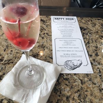 The Boathouse at Rocketts Landing - Prosecco with cherry accents - Seafood Near Me - Richmond, Virginia