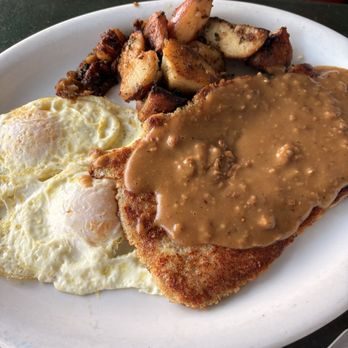 Katy's Korner - Chicken Country fried steak and eggs, biscuit and sausage gravy, Katy's potatoes. - Breakfast & Brunch Near Me - San Ramon, California