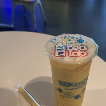 Milk Tea Lab - Mango Milk Tea with lychee jelly regular - Bubble Tea Near Me - South San Francisco, California Milk Tea Lab - Mango Milk Tea with lychee jelly regular - Bubble Tea Near Me - South San Francisco, California