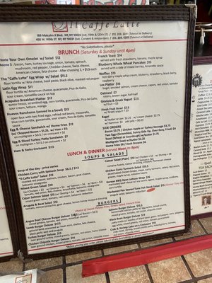 Menu photo 2 Il Caffe Latte New York, NY Menu photo 2 Il Caffe Latte New York, NY