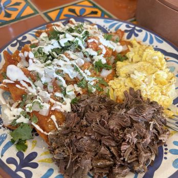 El Chivito Birrieria - Chilaquiles Plate with Birria and 2 Eggs - Mexican Near Me - Moreno Valley, California El Chivito Birrieria - Chilaquiles Plate with Birria and 2 Eggs - Mexican Near Me - Moreno Valley, California