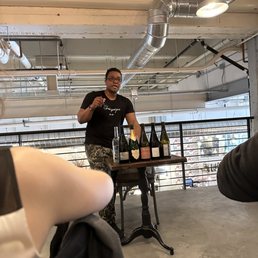 Chris talking us through the wines Chris talking us through the wines