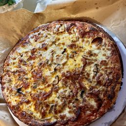 Cheese, sausage, mushrooms and pepperoni Cheese, sausage, mushrooms and pepperoni
