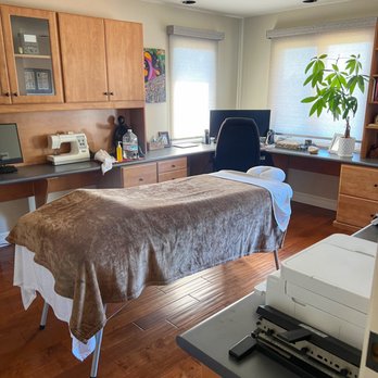 Santa Barbara Mobile Massage - My massage table setup in a clients home office. - Massage Near Me Santa Barbara Mobile Massage - My massage table setup in a clients home office. - Massage Near Me