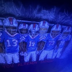Buffalo Iron Works - We loved the chalk drawing of our Buffalo Bills on the VIP Balcony Ceiling!