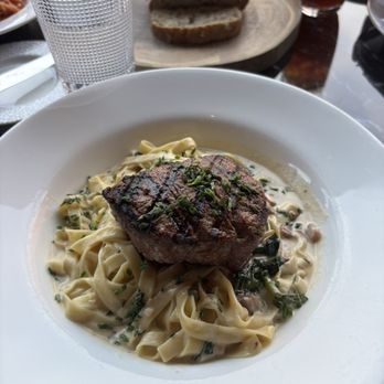 Dulivia Ristorante Italiano - Cut of the day, fettuccine Alfredo with sirloin cooked to perfection - Desserts Near Me - Springdale, Utah Dulivia Ristorante Italiano - Cut of the day, fettuccine Alfredo with sirloin cooked to perfection - Desserts Near Me - Springdale, Utah