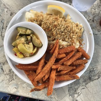 Teddy G's - Baked haddock. Vegetable or the day, sweeeeet potato fries - Pubs Near Me - Sturbridge, Massachusetts Teddy G's - Baked haddock. Vegetable or the day, sweeeeet potato fries - Pubs Near Me - Sturbridge, Massachusetts