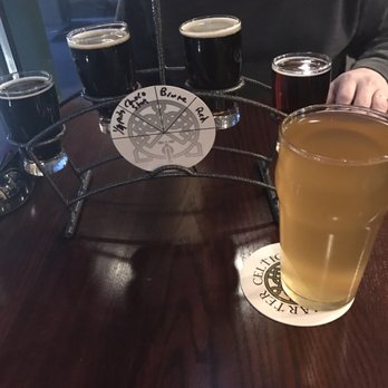 Quarter Celtic Brewpub - Flight and 20oz Apricot Cider...fantastic! - Brewpubs Near Me - Albuquerque, New Mexico
