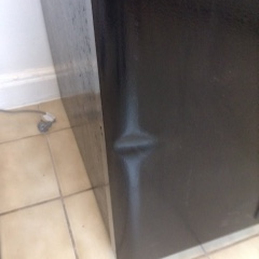Dent on my appliance from the move on Monday, July 30, 2018.
