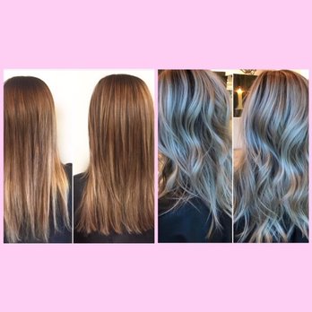 Kassi Jill Hair Painting - L to R: before, first session, and after 1 year. - Hair Salons Near Me - Sandy, Utah Kassi Jill Hair Painting - L to R: before, first session, and after 1 year. - Hair Salons Near Me - Sandy, Utah