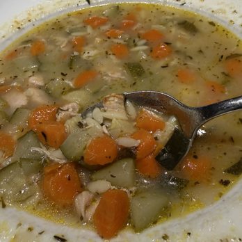 Carnegie Diner - Delicious-that's orzo you see in this homemade yummy chicken soup. Huge bowl ($9.75 October 2025) I'll be back for this!! - Sandwiches Near Me - New York, New York