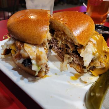 The Cider Press - Gold Rush Burger
beef | smoked pulled pork | cheddar cheese | coleslaw |
Taylor Farms apple butter | brioche bun - American Near Me - Inwood, West Virginia The Cider Press - Gold Rush Burger
beef | smoked pulled pork | cheddar cheese | coleslaw |
Taylor Farms apple butter | brioche bun - American Near Me - Inwood, West Virginia