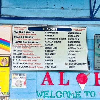 Waiola Shave Ice - Ice Cream & Frozen Yogurt Near Me - Honolulu, Hawaii