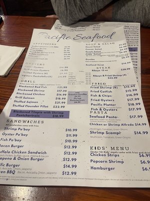 Menu photo 4 Pacific Seafood San Leon, TX