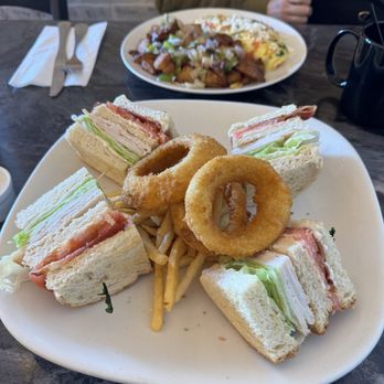 Orange Cafe Bistro - Turkey club sandwich 1/2 and 1/2 - Breakfast & Brunch Near Me - Orange, California