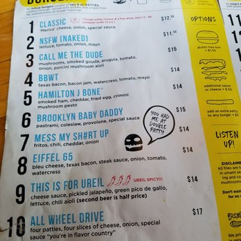 Hot Chip Burger Bar - Menu pg1 - Burgers Near Me - Rochester, Minnesota Hot Chip Burger Bar - Menu pg1 - Burgers Near Me - Rochester, Minnesota