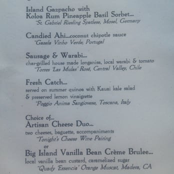 Hukilau Lanai - Tonight's tasting menu - Seafood Near Me - Kapaa, Hawaii Hukilau Lanai - Tonight's tasting menu - Seafood Near Me - Kapaa, Hawaii