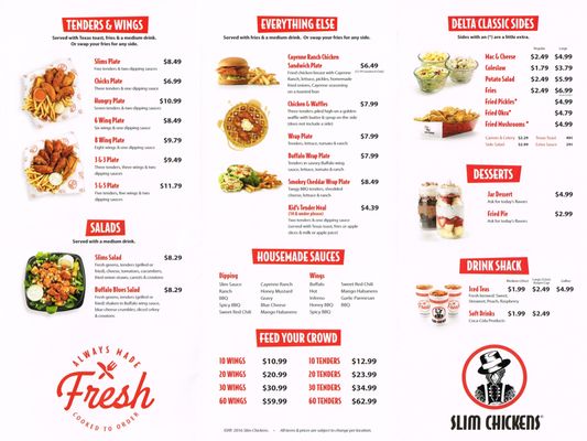Menu photo 2 Slim Chickens Champaign, IL Menu photo 2 Slim Chickens Champaign, IL