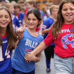 Christ the King School - We're #1!  Bills rally day!  Fun & Friendships.