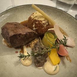 Beef filet and croquette Beef filet and croquette