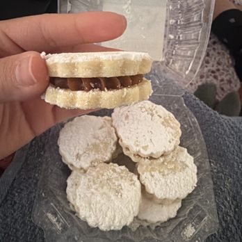 Peru's Bake Shop - It's the size of a 50 cent coin, cajeta In middle, powdered sugar, very soft crumble cookie texture, - Bakeries Near Me - Panorama City, California Peru's Bake Shop - It's the size of a 50 cent coin, cajeta In middle, powdered sugar, very soft crumble cookie texture, - Bakeries Near Me - Panorama City, California