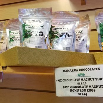 Hamakua Macadamia Nut - No samples available, but I don't think you can go wrong with chocolate covered nuts! Got a turtle bag for my dad - Specialty Food Near Me - Kawaihae, Hawaii
