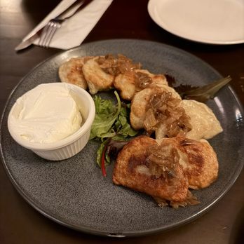 Retro Polish Restaurant - Pierogi Ruskie (Potato and Cheese) - Polish Near Me - Brooklyn, New York