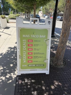 Menu photo 3 Mas Taco Bar Sacramento, CA