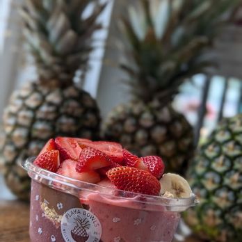 Playa Bowls - Tropical Bowl ( Banana, Pineapple, Coconut Flakes, Nutella, with Granola on top of Acai ) - Acai Bowls Near Me - Fairfax, Virginia Playa Bowls - Tropical Bowl ( Banana, Pineapple, Coconut Flakes, Nutella, with Granola on top of Acai ) - Acai Bowls Near Me - Fairfax, Virginia