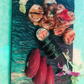 Sashimi Fusion - More blue fin tuna ( the best ) and Neo Dynamite roll ) - Japanese Near Me - Jacksonville, Florida Sashimi Fusion - More blue fin tuna ( the best ) and Neo Dynamite roll ) - Japanese Near Me - Jacksonville, Florida