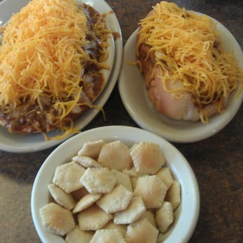 Skyline Chili - The whole shebang. Signature chili, chili dog, and oyster crackers! - Fast Food Near Me - Cincinnati, Ohio Skyline Chili - The whole shebang. Signature chili, chili dog, and oyster crackers! - Fast Food Near Me - Cincinnati, Ohio