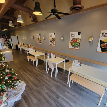 Sushi Go - Tables, and then a counter, down the wall. - Sushi Bars Near Me - Rowlett, Texas