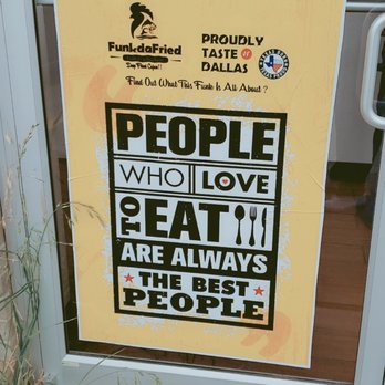 Funk Da Fried Fish & Chicken - Front door advertisement - Seafood Near Me - Dallas, Texas