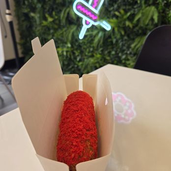 Devil & Angel Desserts - Hot Cheetos Korean Dog - Bubble Tea Near Me - Orange, California Devil & Angel Desserts - Hot Cheetos Korean Dog - Bubble Tea Near Me - Orange, California