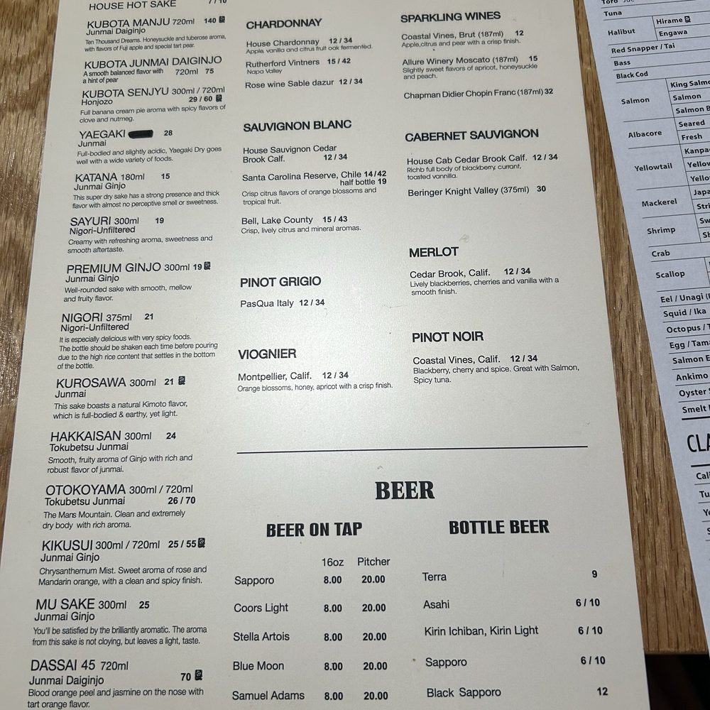 Sakana sushi - Sake, Beer, and Wine Menu. - Japanese Near Me - La Canada Flintridge, California Sakana sushi - Sake, Beer, and Wine Menu. - Japanese Near Me - La Canada Flintridge, California