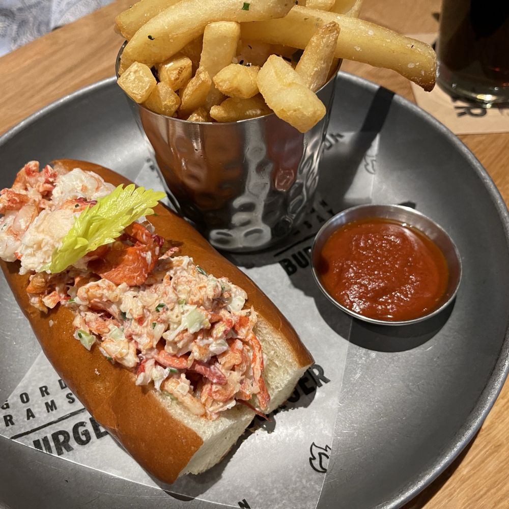 Gordon Ramsay Burger - a lobster roll and fries - Burgers Near Me - Coquitlam, British Columbia Gordon Ramsay Burger - a lobster roll and fries - Burgers Near Me - Coquitlam, British Columbia