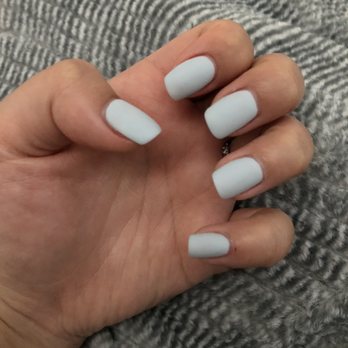 Nail Envy - Matte light blue gel nails by Helen - Nail Salons Near Me - Henderson, Nevada