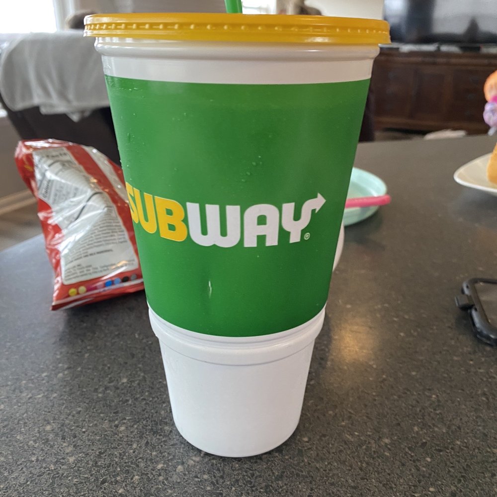 Subway - a green cup with a straw and a yellow lid - Sandwiches Near Me - Louisville, Kentucky Subway - a green cup with a straw and a yellow lid - Sandwiches Near Me - Louisville, Kentucky